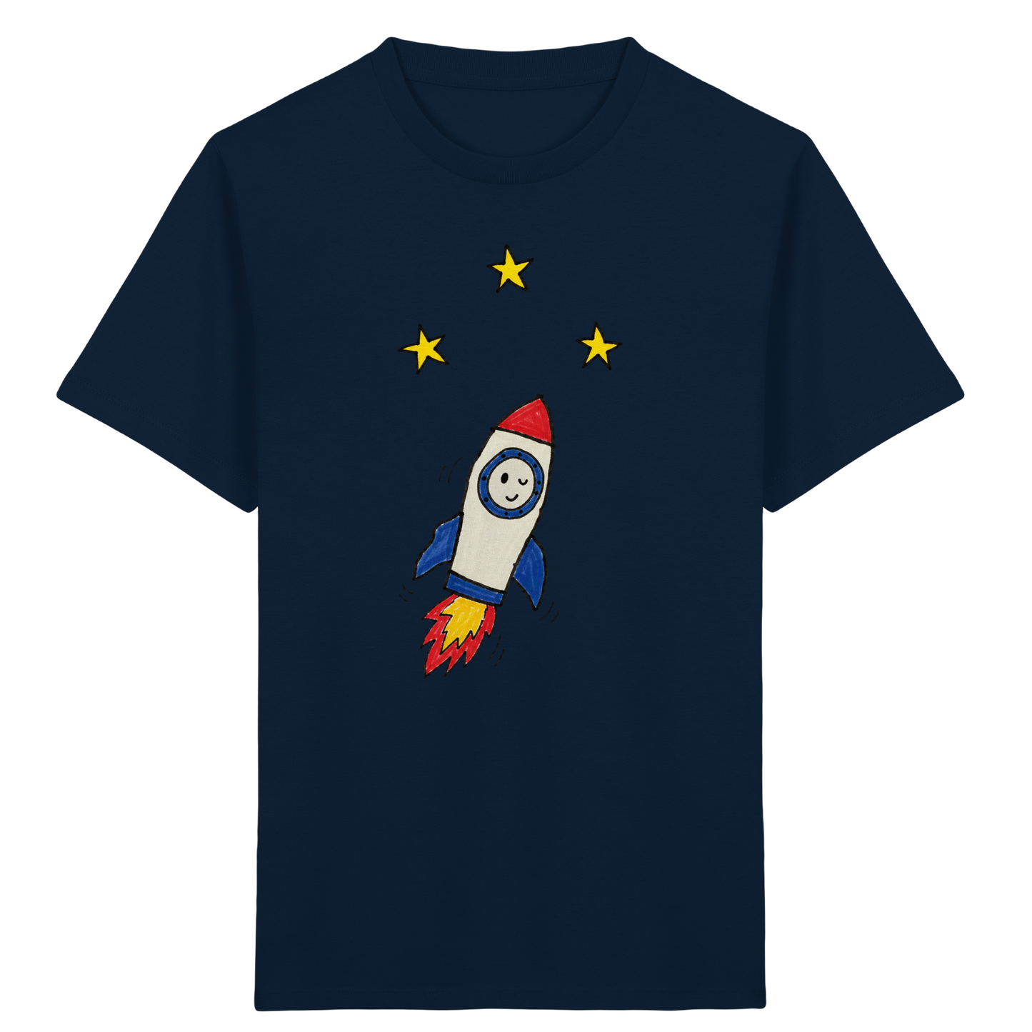 Fröhliches Raketen T-Shirt für Abenteurer - Kinder Bio T-Shirt