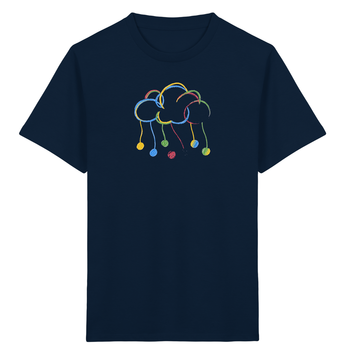 Bunte Farbpunkt Wolke - Kinder Bio T-Shirt