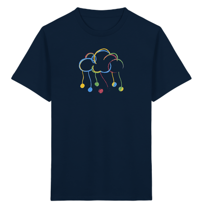 Bunte Farbpunkt Wolke - Kinder Bio T-Shirt