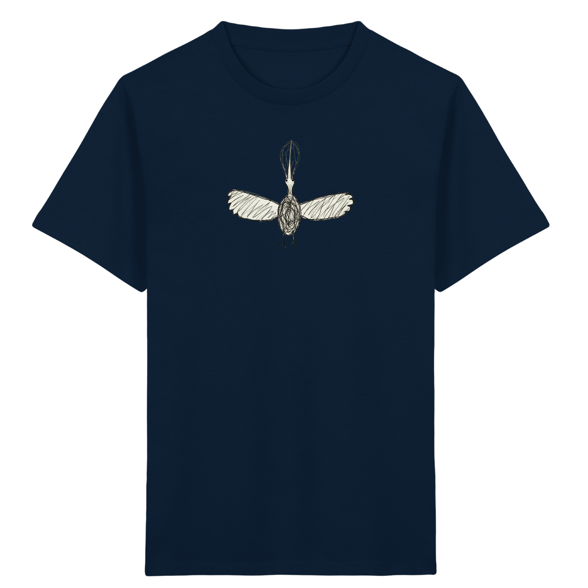 Pelikan von oben gezeichnet - Kinder Bio T-Shirt