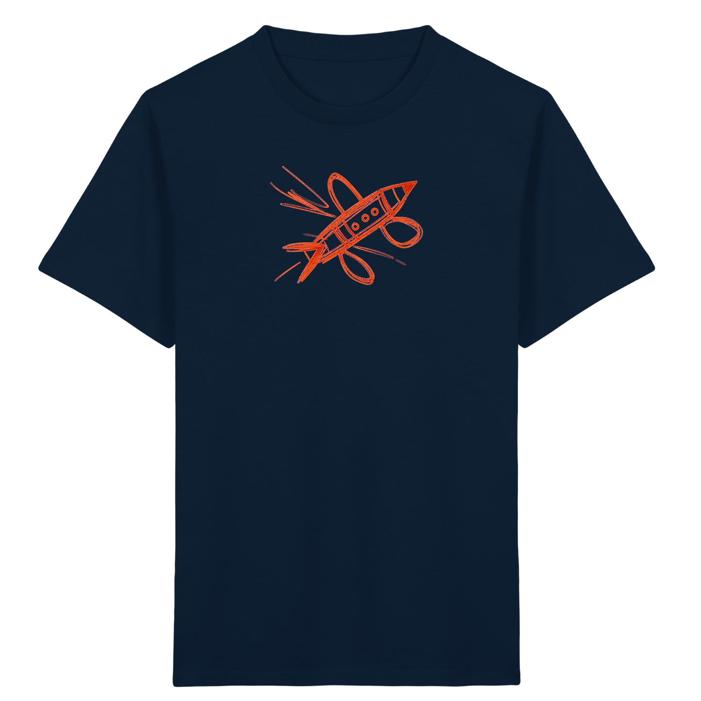 Kupferne Bleistiftrakete für Kinder - Kinder Bio T-Shirt