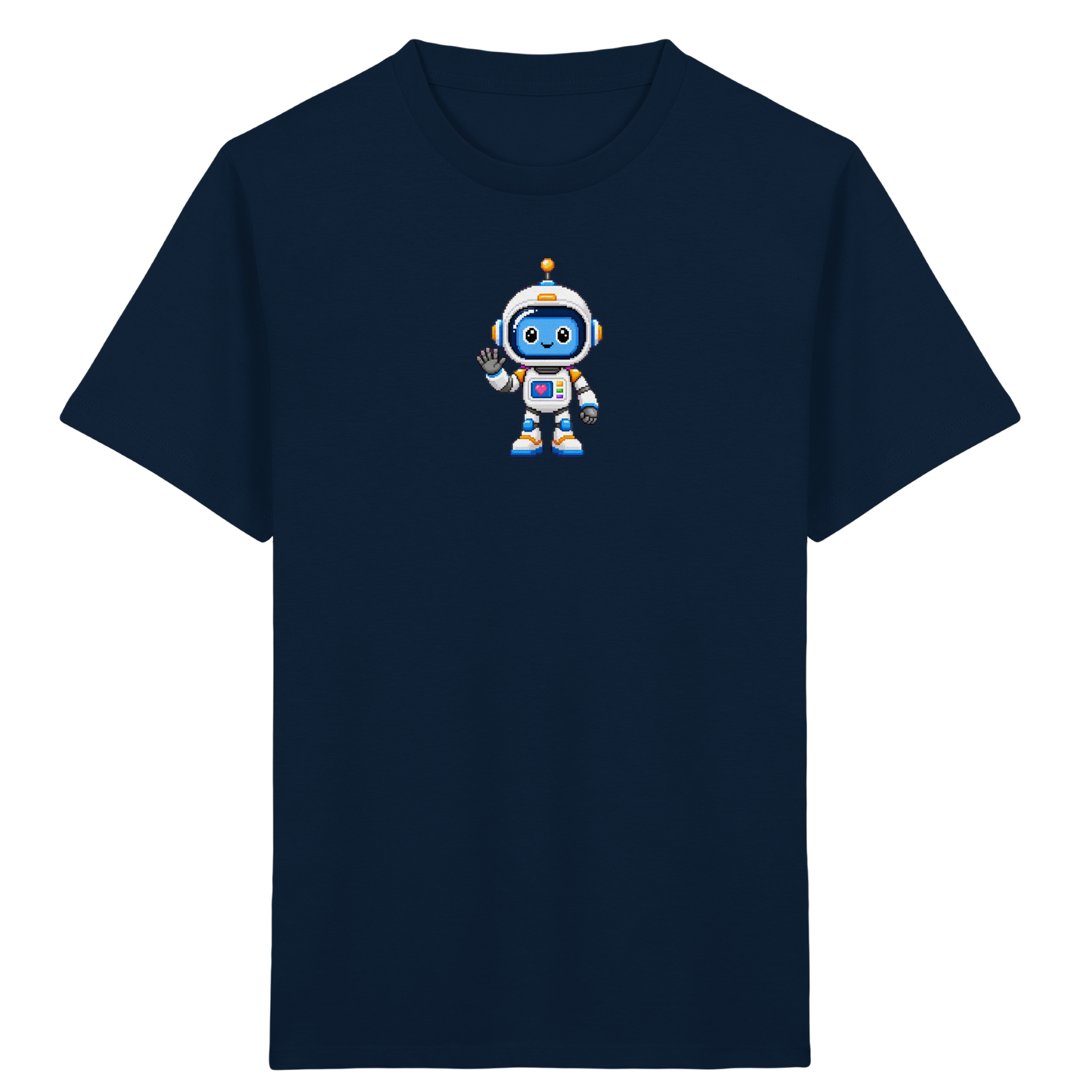 Roboter-Astronaut: Pixel-Herz-Weltraum-Shirt - Kinder T-Shirt