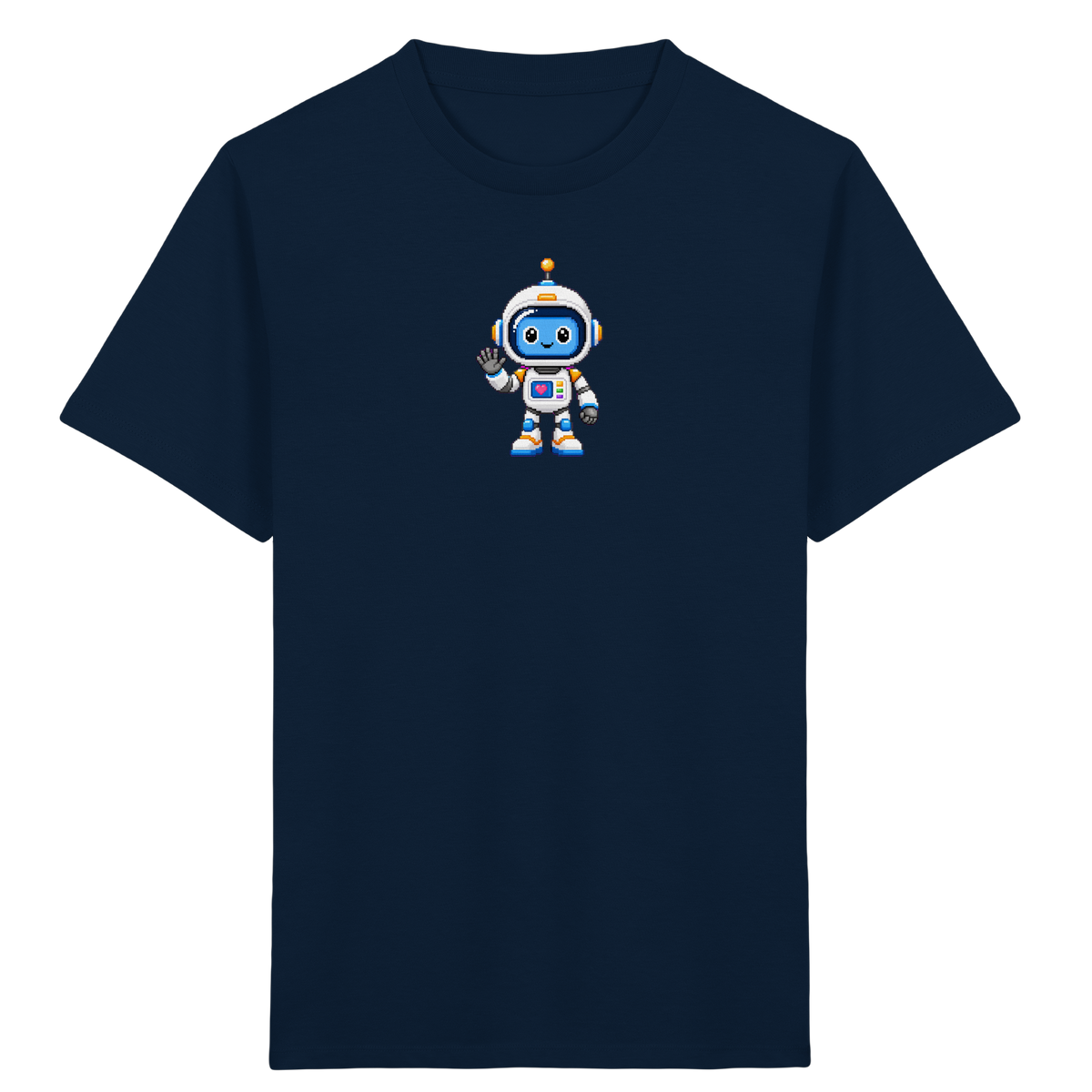 Roboter-Astronaut: Pixel-Herz-Weltraum-Shirt - Kinder T-Shirt