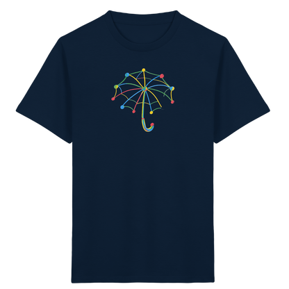 Bunter Farbpunkt Regenschirm - Kinder Bio T-Shirt