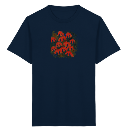 French-Navy Kinder Bio T-Shirt mit Pilz-Motiv im Kritzelstil