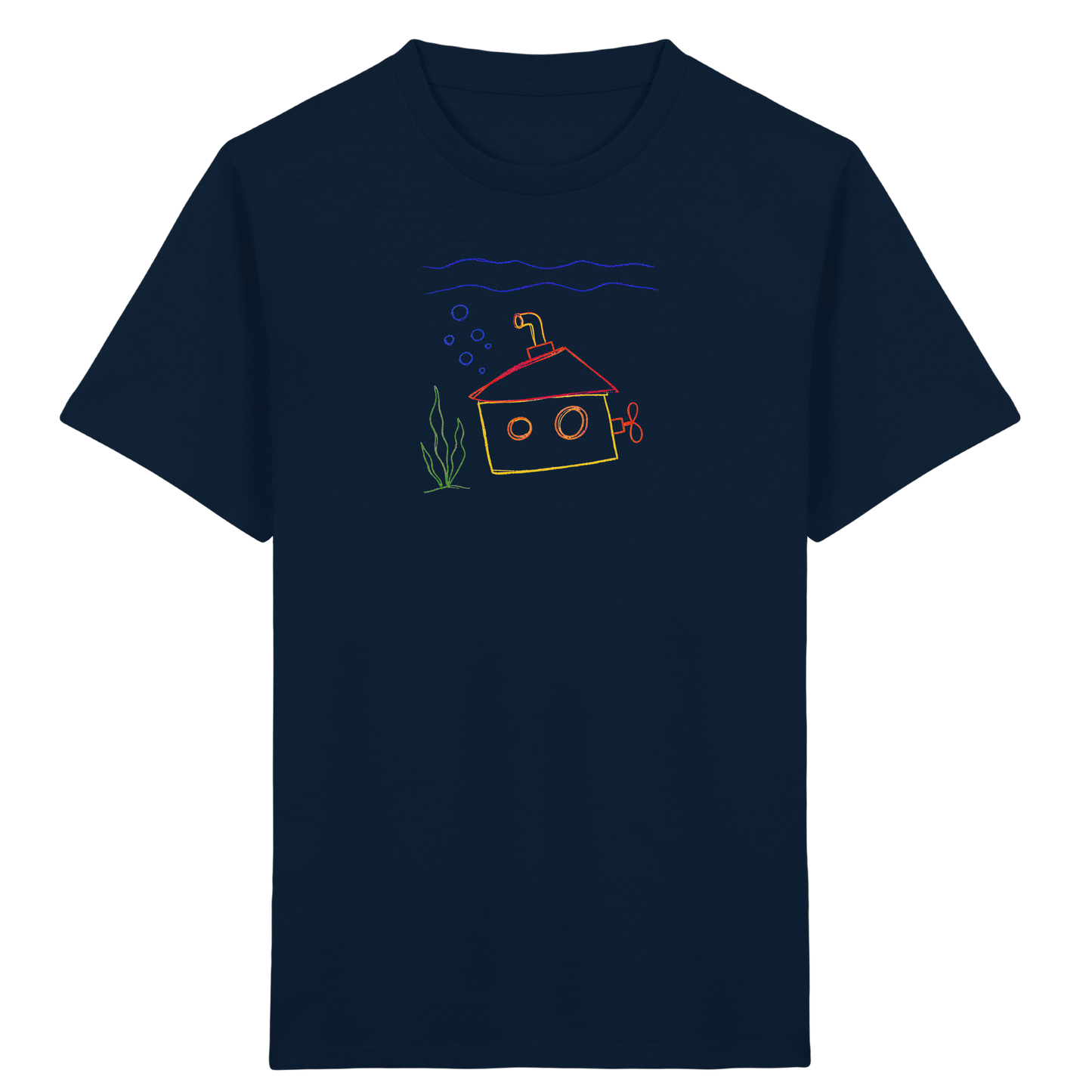 Fröhliches U-Boot Kinder T-Shirt - Kinder Bio T-Shirt