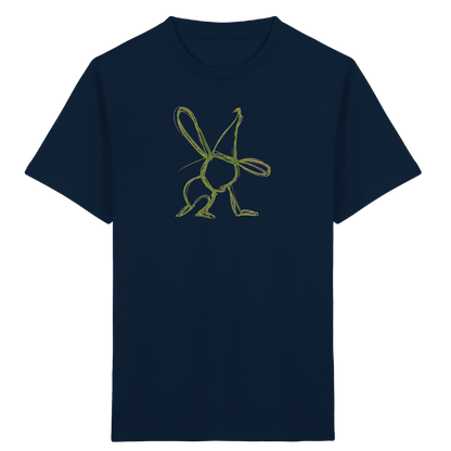 Moosgrüner Wackelhase mit Schultüte - Kinder Bio T-Shirt