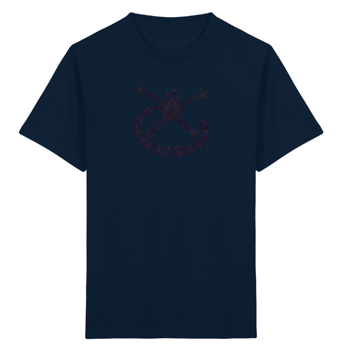 Lemur von oben gezeichnet - Kinder Bio T-Shirt