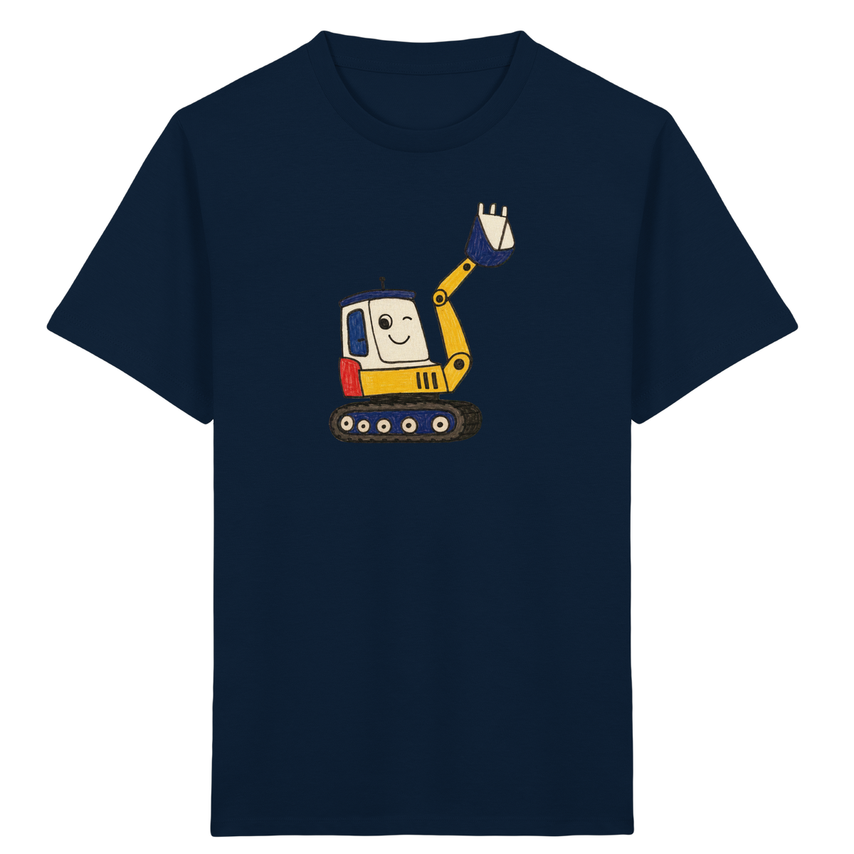 Fröhliches Bagger T-Shirt für Kinder - Kinder Bio T-Shirt