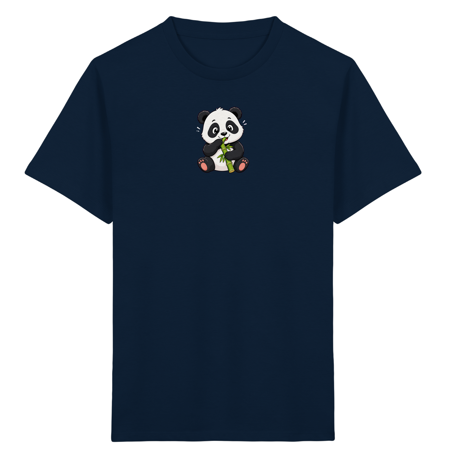 Niedlicher Panda isst Bambus T-Shirt - Kinder Bio T-Shirt