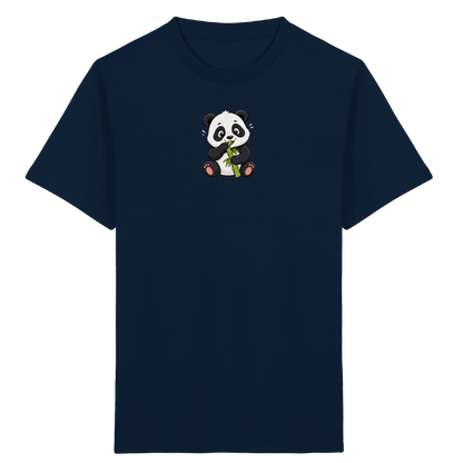 Niedlicher Panda isst Bambus T-Shirt - Kinder Bio T-Shirt