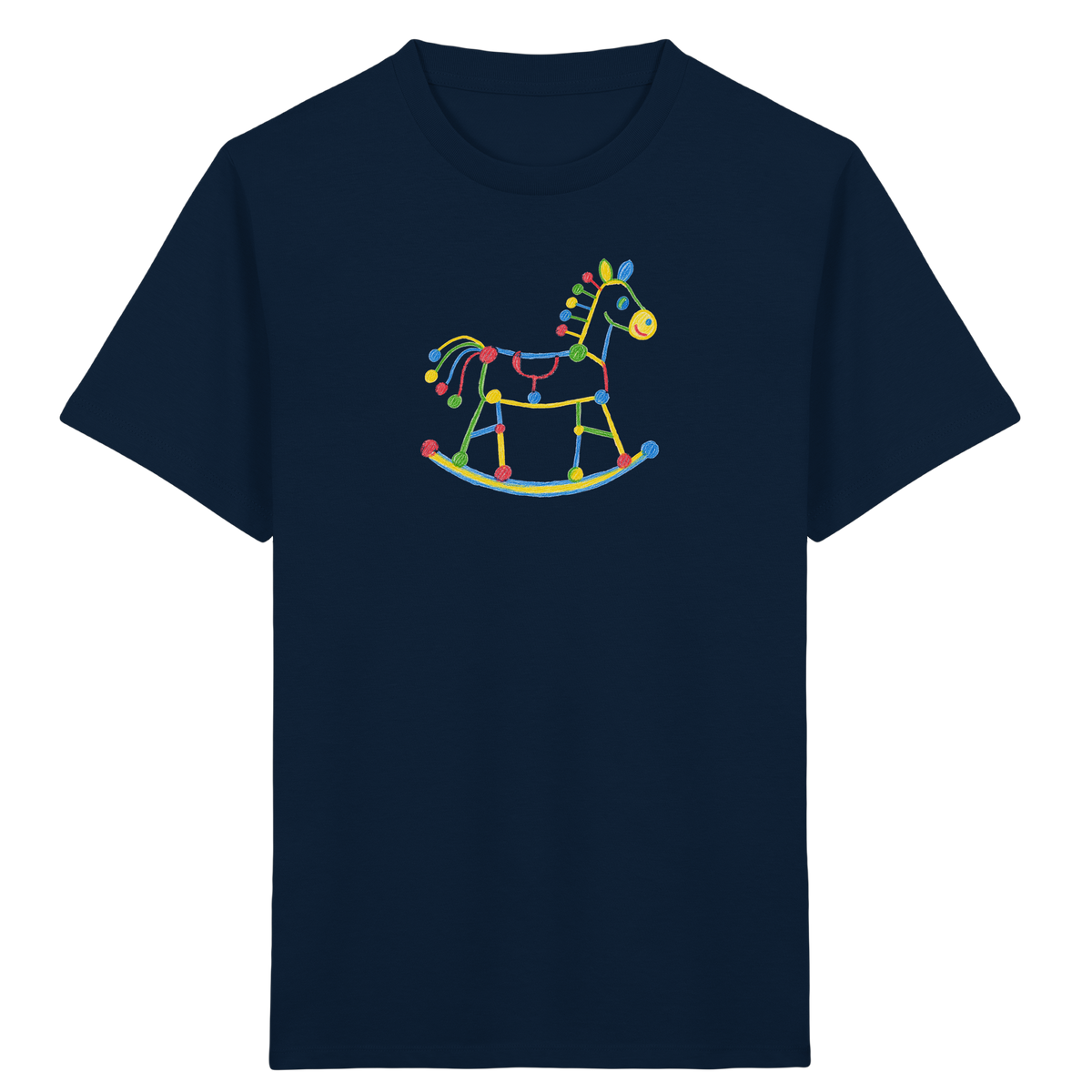 Farbpunkt Schaukelpferd Kinder Shirt - Kinder Bio T-Shirt