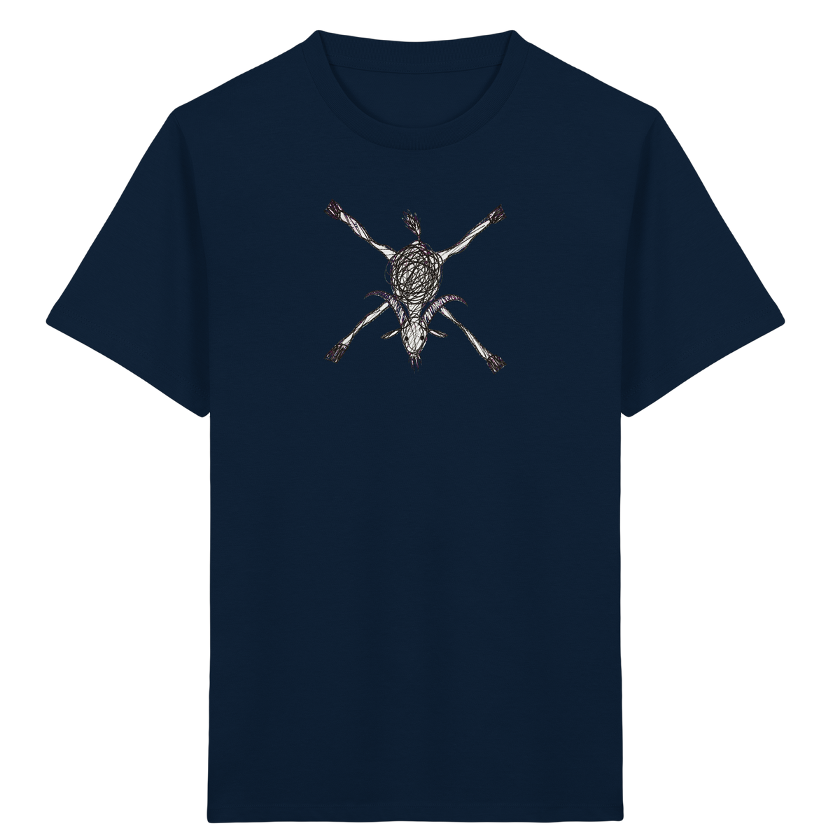Ziege von oben Kinderzeichnung - Kinder Bio T-Shirt