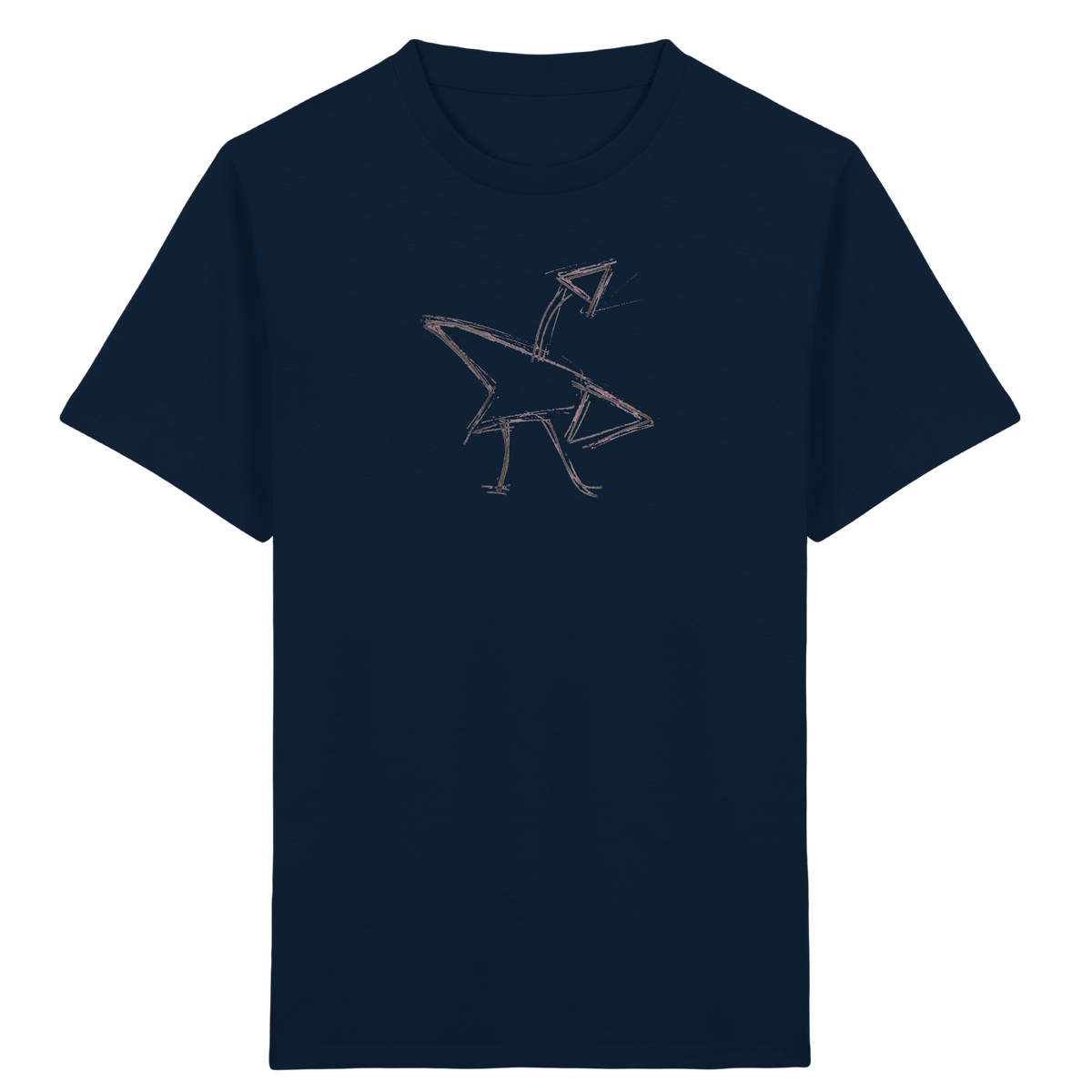 Graphitgrauer Strichvogel Kinder T-Shirt - Kinder Bio T-Shirt