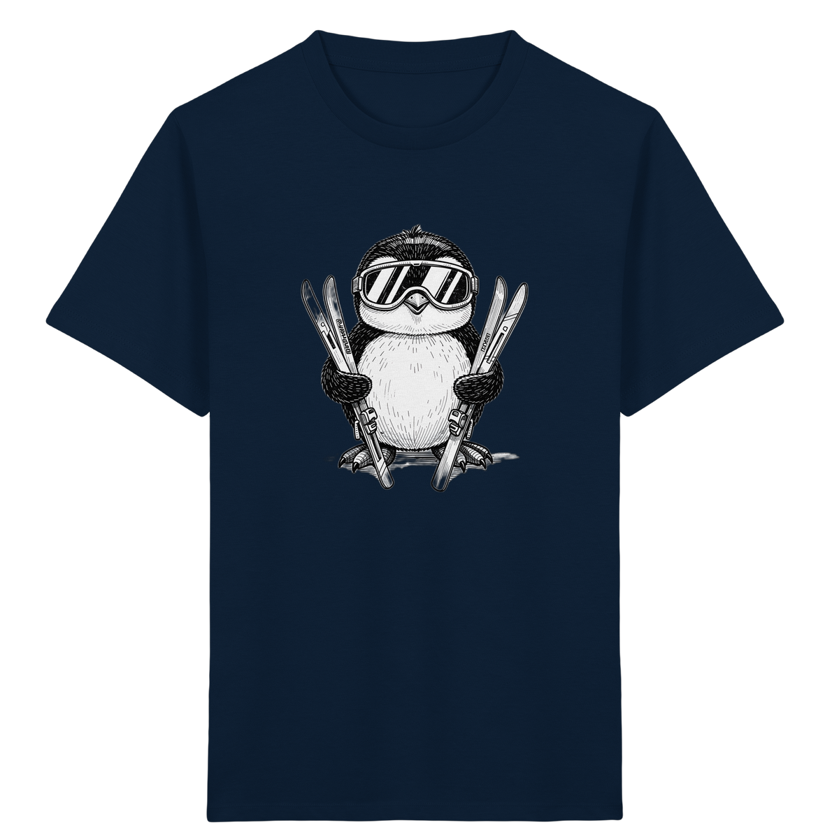 Pinguin auf Skiern: Vintage Kinder T-Shirt - Kinder Bio T-Shirt