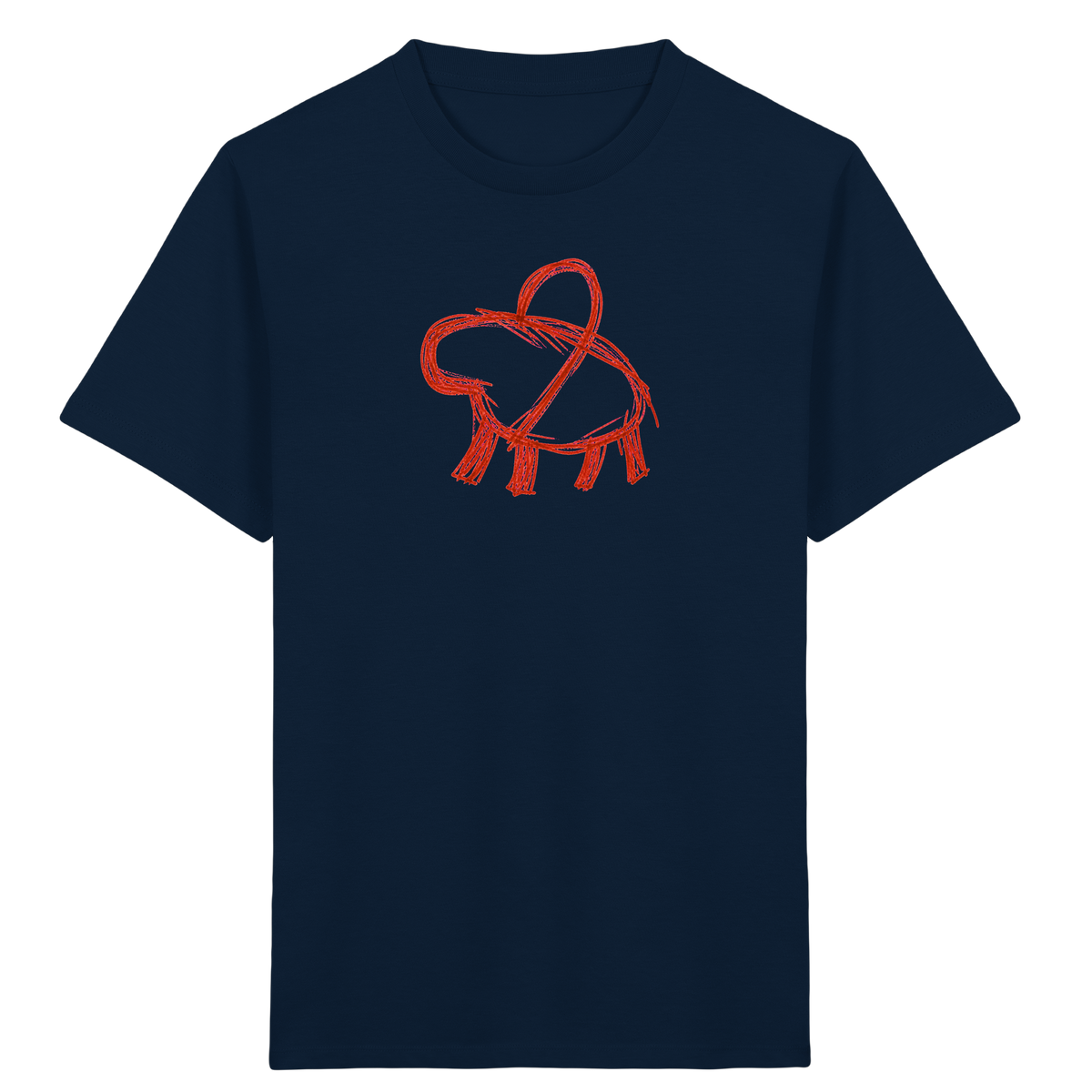 Rostbraunes Capybara mit Ranzen - Kinder Bio T-Shirt