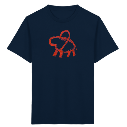 Rostbraunes Capybara mit Ranzen - Kinder Bio T-Shirt
