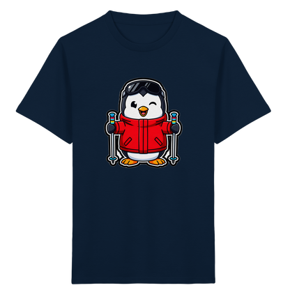 Fröhlicher Pinguin Ski Abenteuer Shirt - Kinder Bio T-Shirt