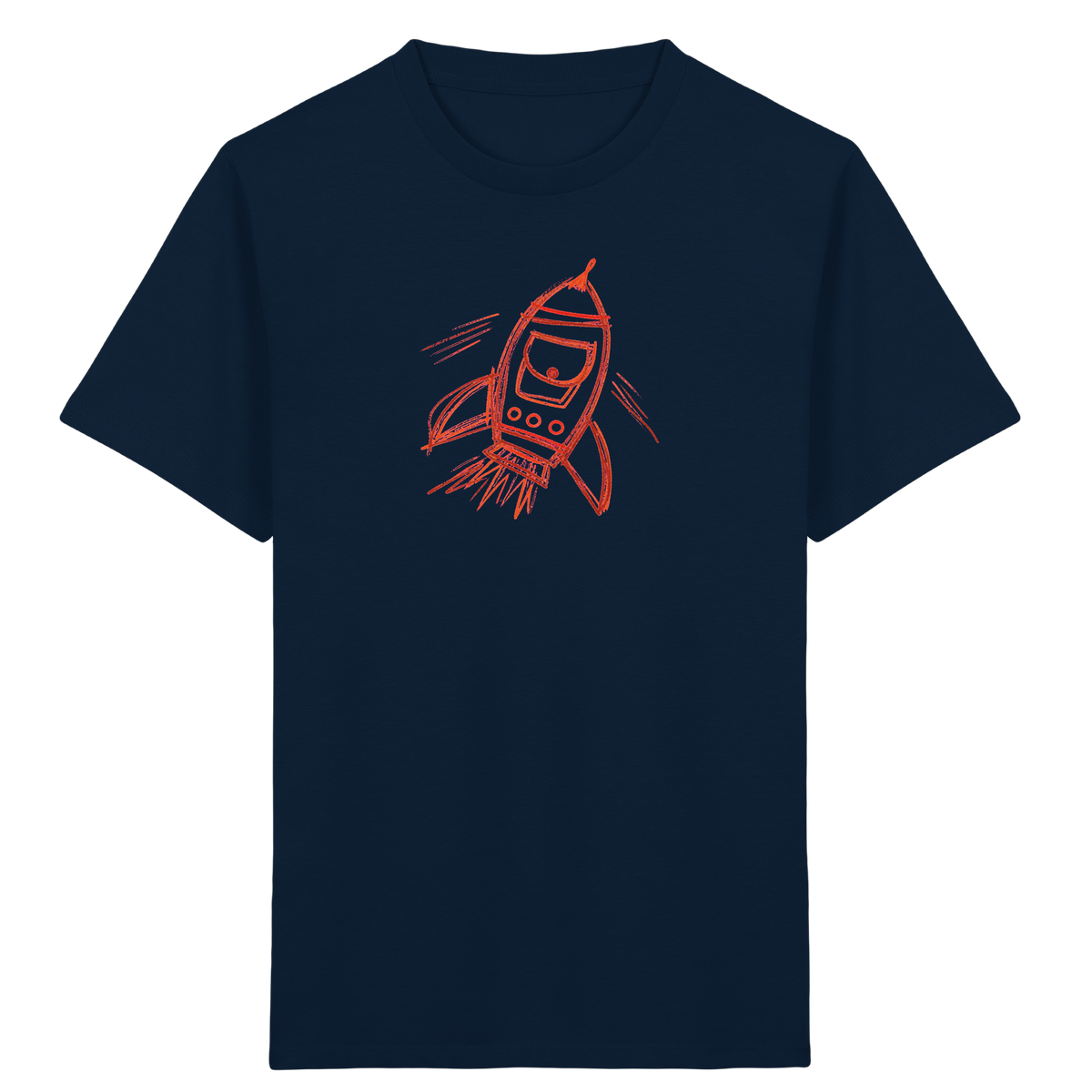 Kupferne Schulrakete mit Ranzenfenster - Kinder Bio T-Shirt