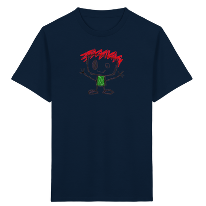Kritzelkopf mit rotem Strubbelkamm - Kinder Bio T-Shirt