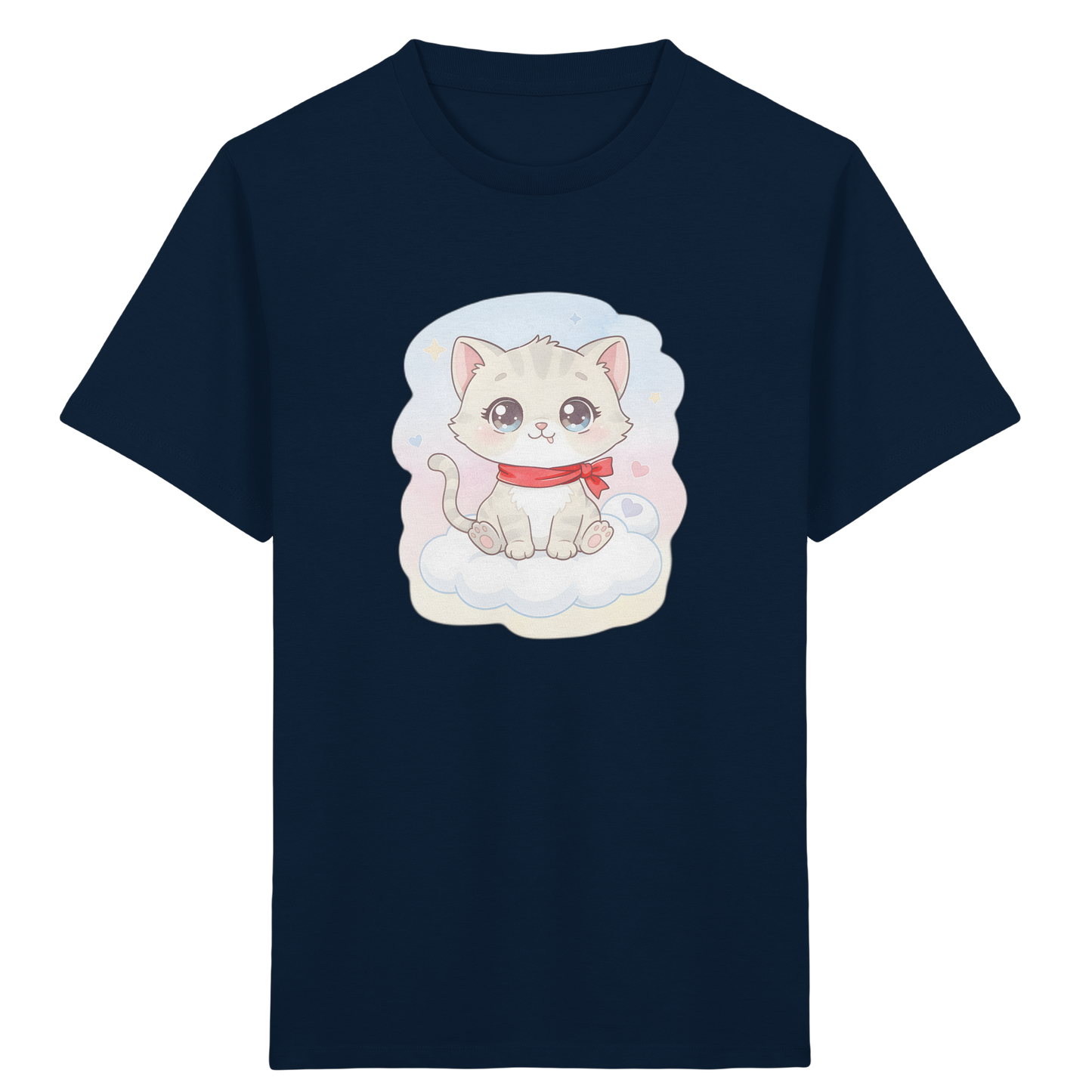 Katze auf Wolke: Süßes Mädchen T-Shirt