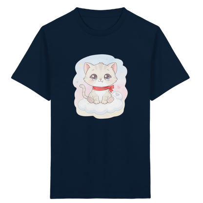 Kinder-T-Shirt mit Katze auf einer Wolke