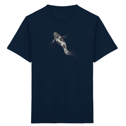 Koi von oben gezeichnet - Kinder Bio T-Shirt