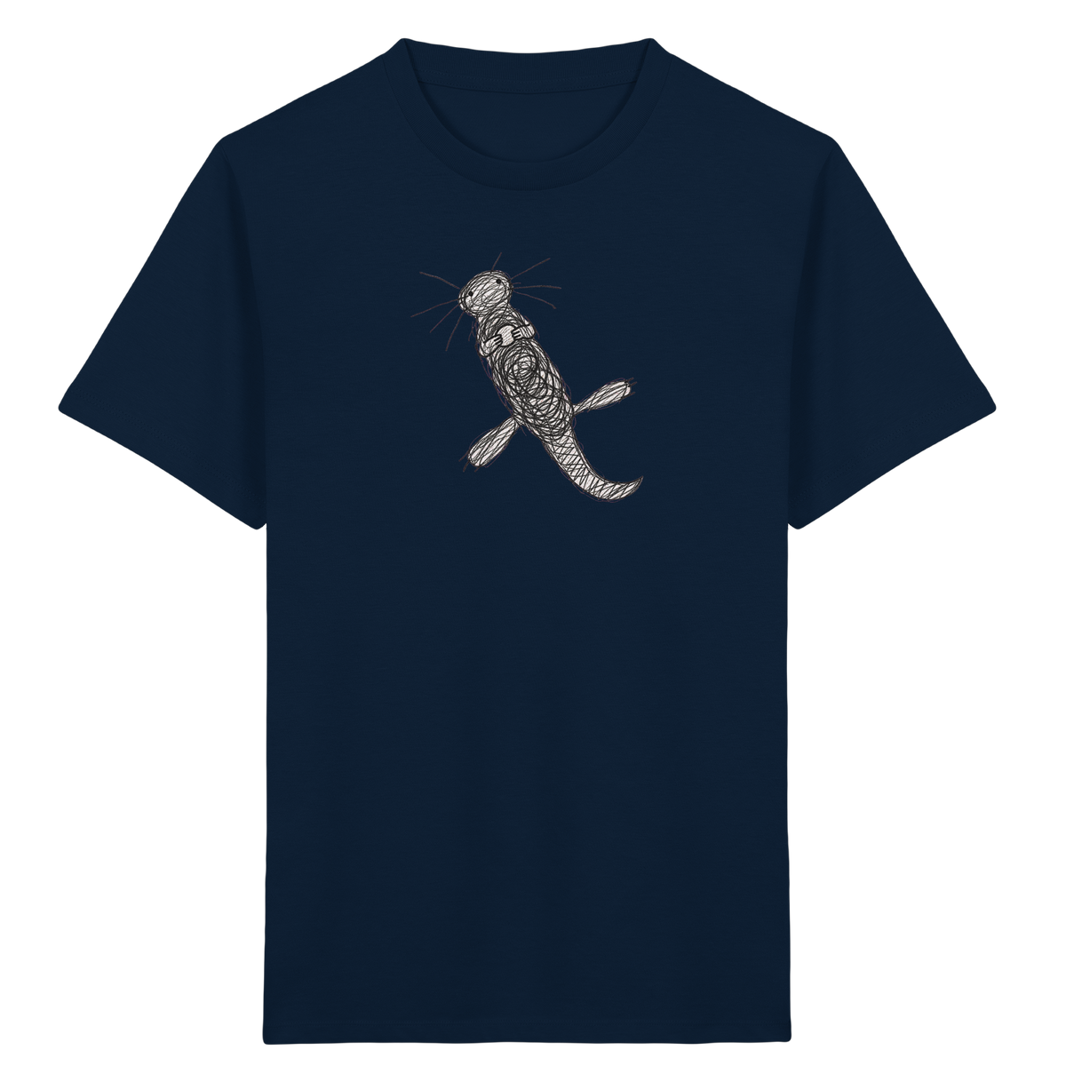 Otter von oben gezeichnet - Kinder Bio T-Shirt