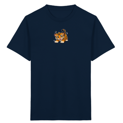 Verspielter Tiger: Fröhliches Kinder T-Shirt - Kinder Bio T-Shirt