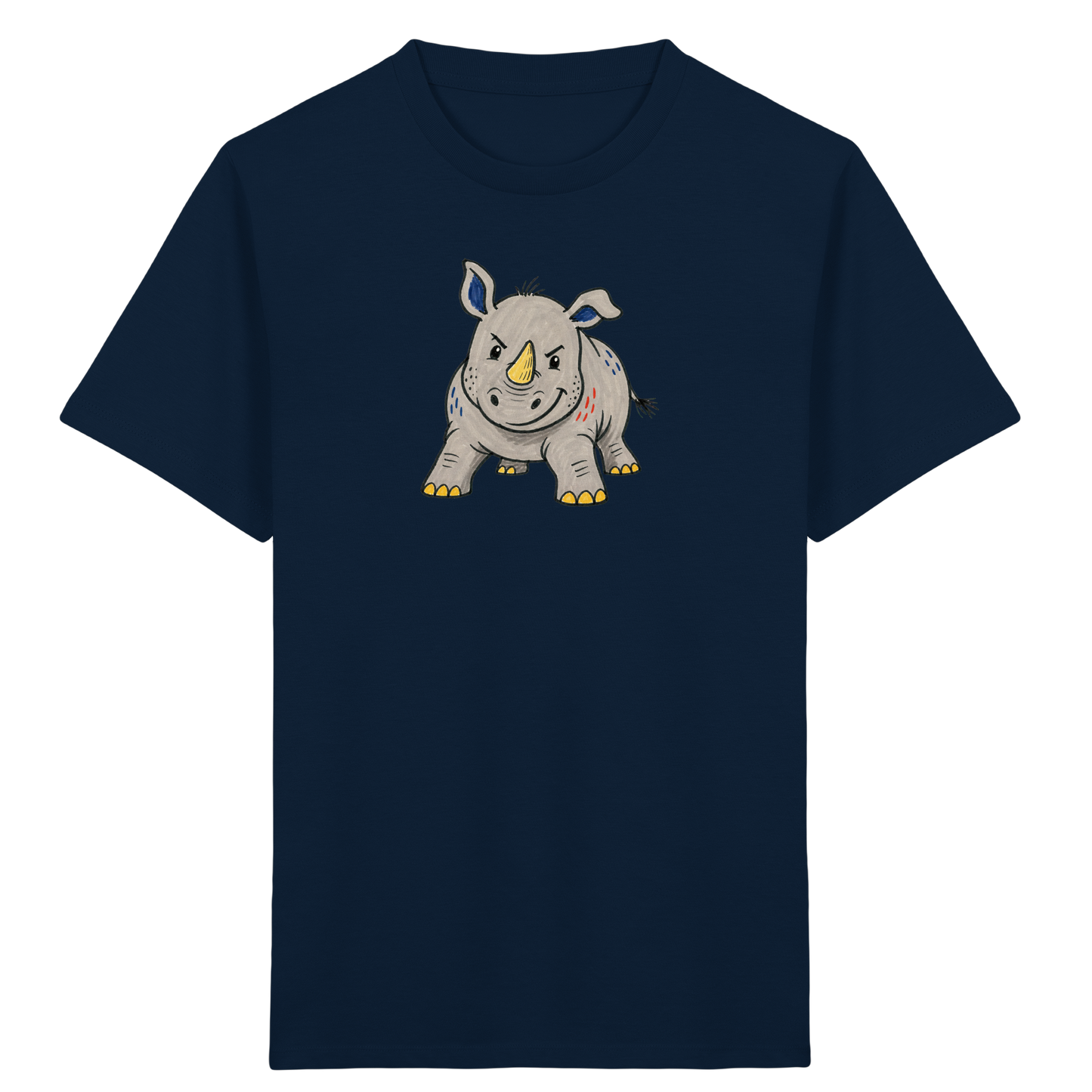 Cooles Nashorn T-Shirt fuer Wildfaenge - Kinder Bio T-Shirt
