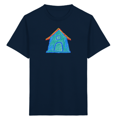 Zweifarbiger Dachbogen Haus - Kinder Bio T-Shirt