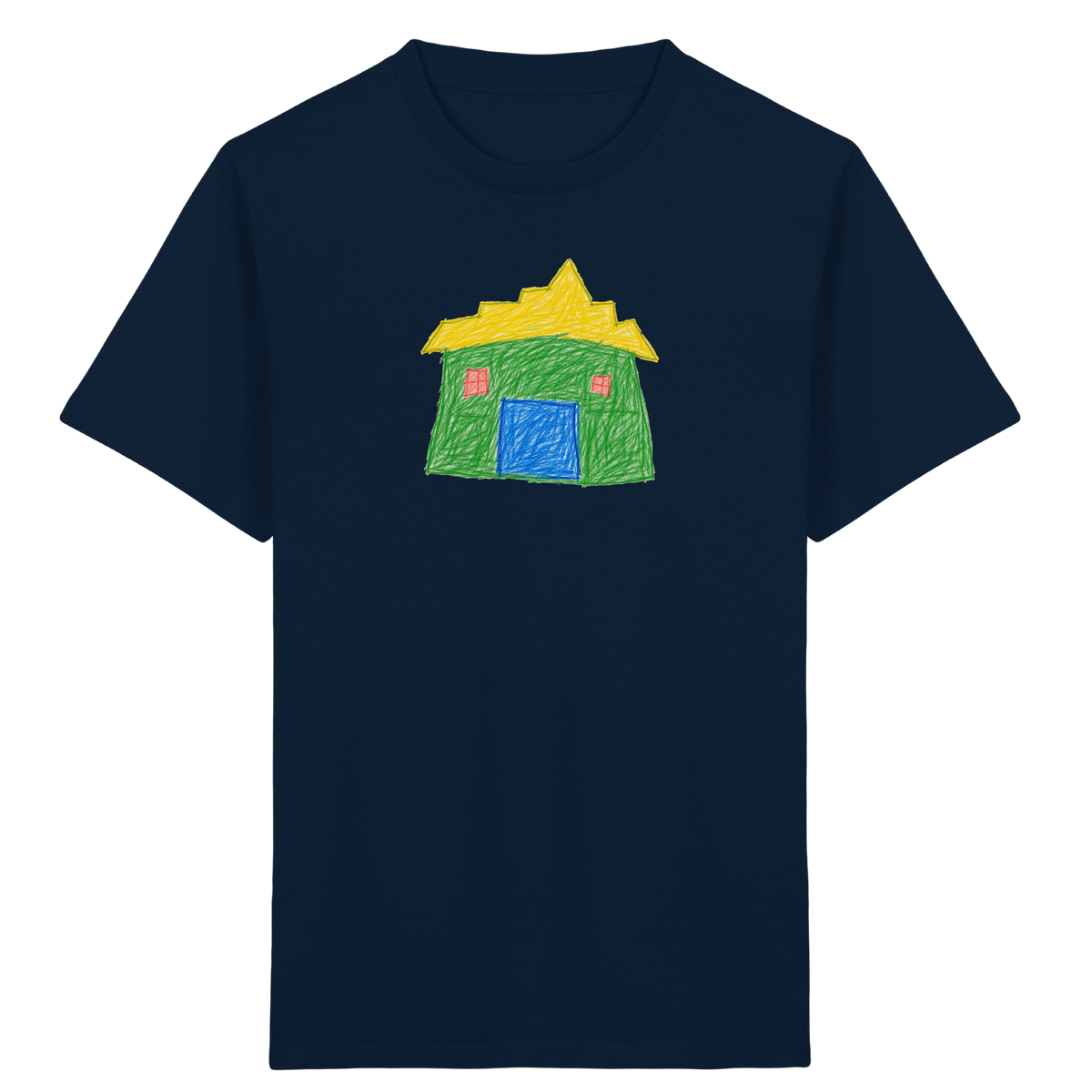 Grünes Haus mit Stufendach - Kinder Bio T-Shirt