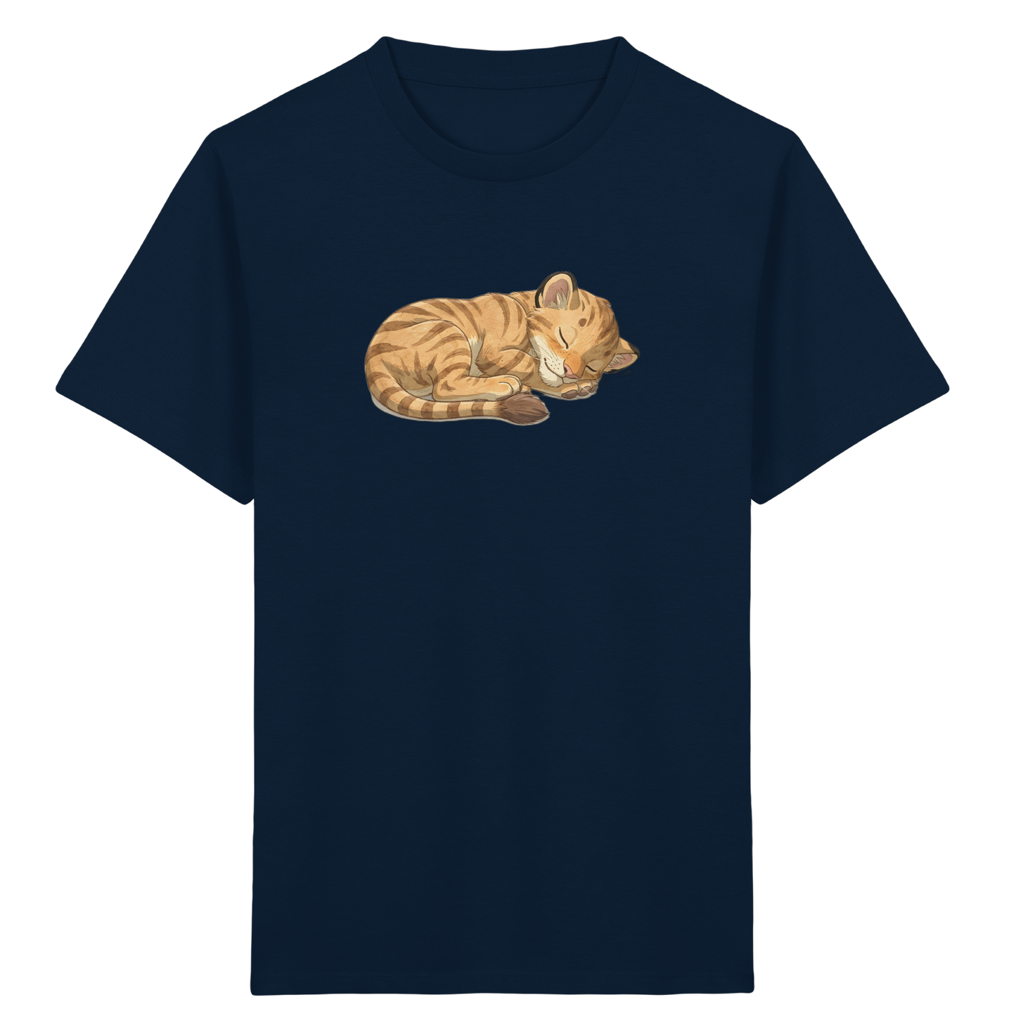 Schlafende Katze: Kuscheliges T-Shirt für Kinder