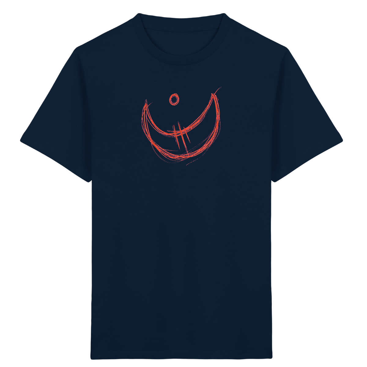 Korallroter Krakelmond für Kinder - Kinder Bio T-Shirt