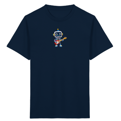 Pixel Roboter rockt E-Gitarre - Kinder T-Shirt