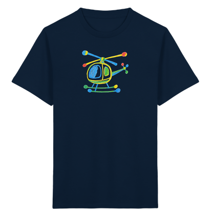 Bunter Farbpunkt Hubschrauber - Kinder Bio T-Shirt