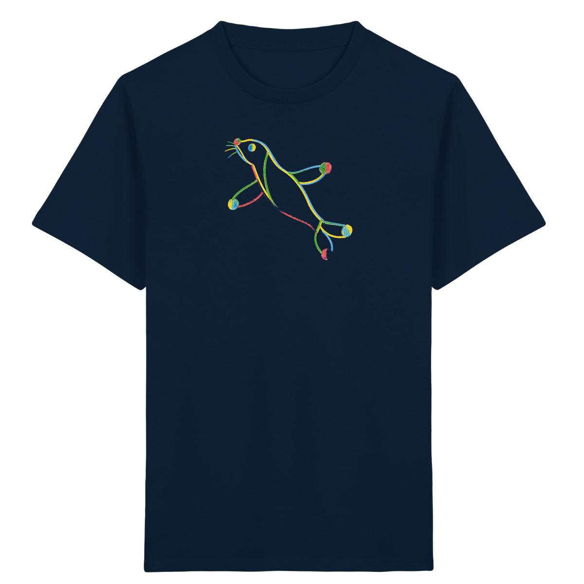 Bunte Farbpunkt Robbe Kinder - Kinder Bio T-Shirt