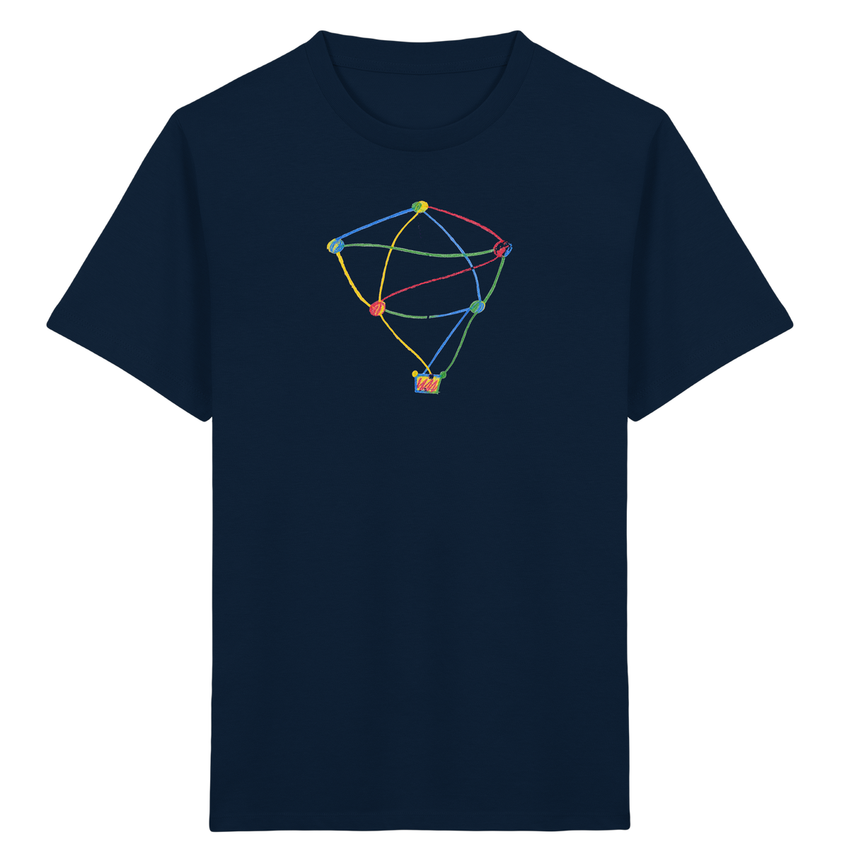 Farbpunkt Heißluftballon Kinder Shirt - Kinder Bio T-Shirt