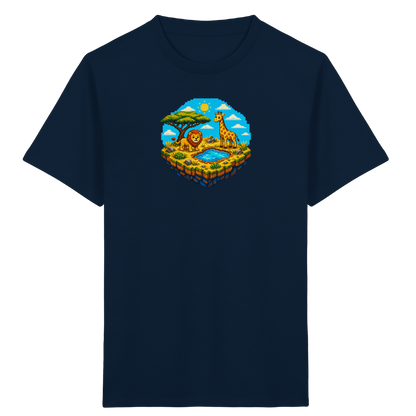 Verspieltes Pixel Safari T-Shirt Kinder - Kinder Bio T-Shirt