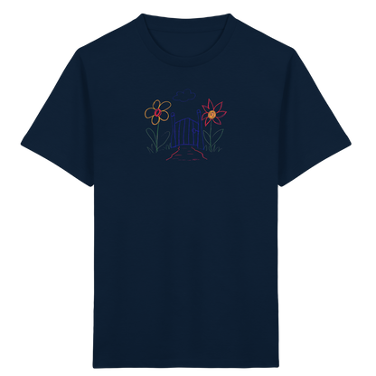 Verspieltes Kinder T-Shirt Garten Motiv - Kinder Bio T-Shirt