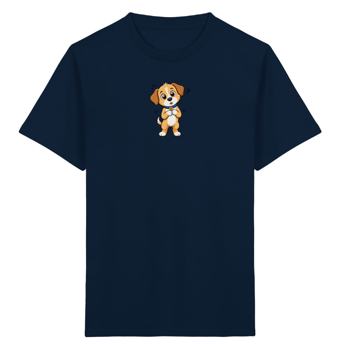 Niedlicher Welpe: Überrascht auf T-Shirt - Kinder Bio T-Shirt