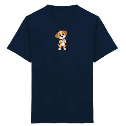 Niedlicher Welpe: Überrascht auf T-Shirt - Kinder Bio T-Shirt