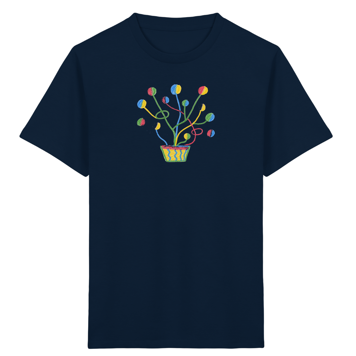 Bunte Fantasie Pflanze - Kinder Bio T-Shirt