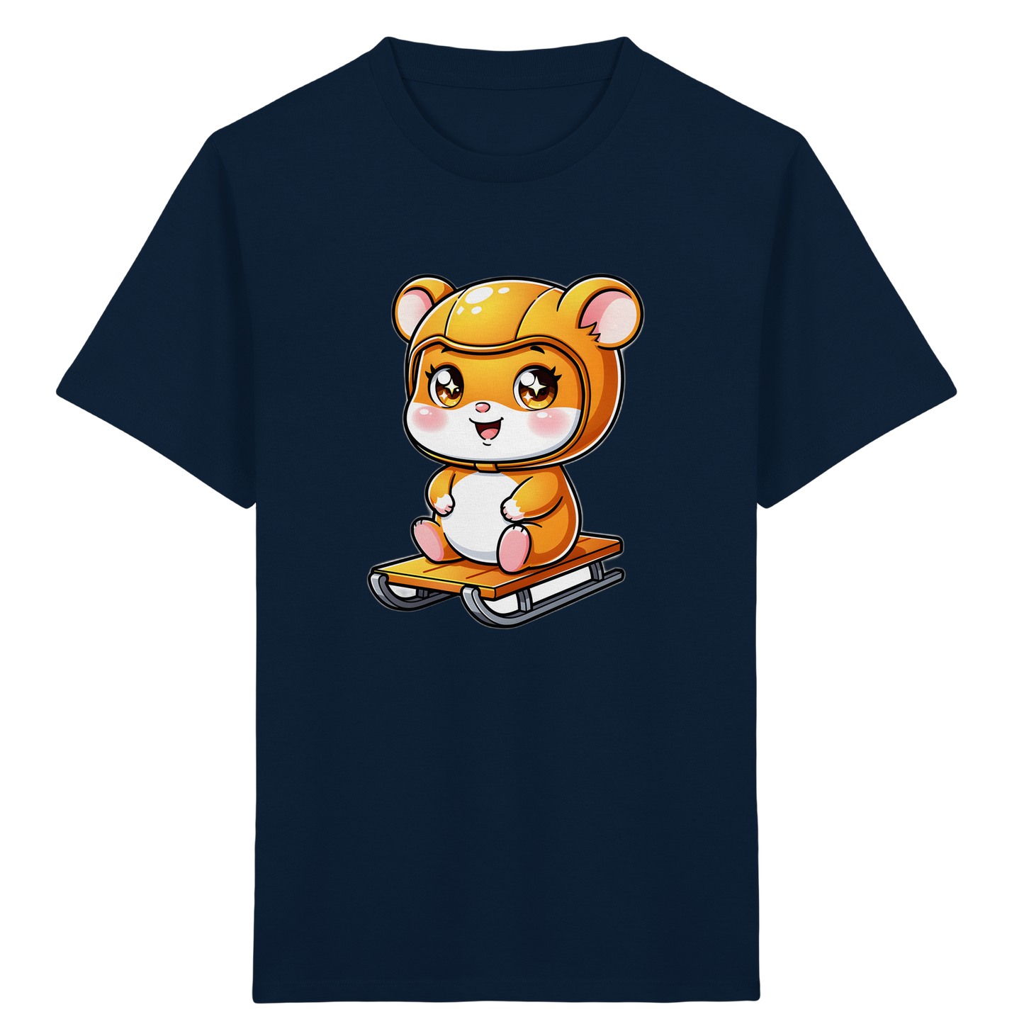 Hamster Schlittenfahrt: Cartoon T-Shirt