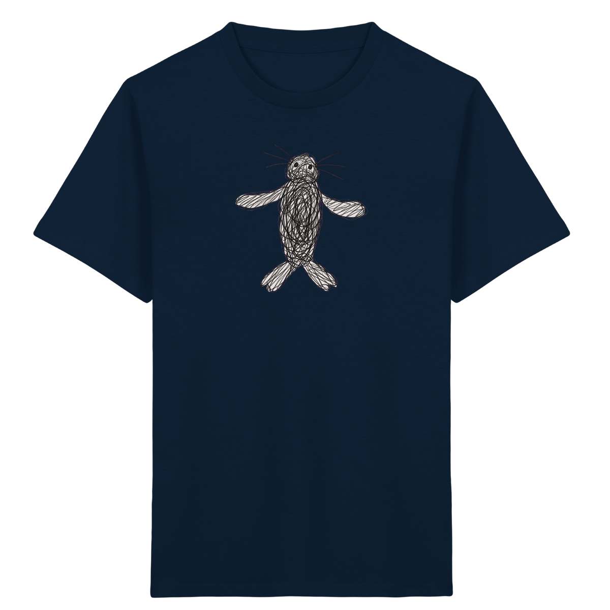 Robbe von oben gezeichnet - Kinder Bio T-Shirt