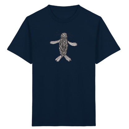 Robbe von oben gezeichnet - Kinder Bio T-Shirt