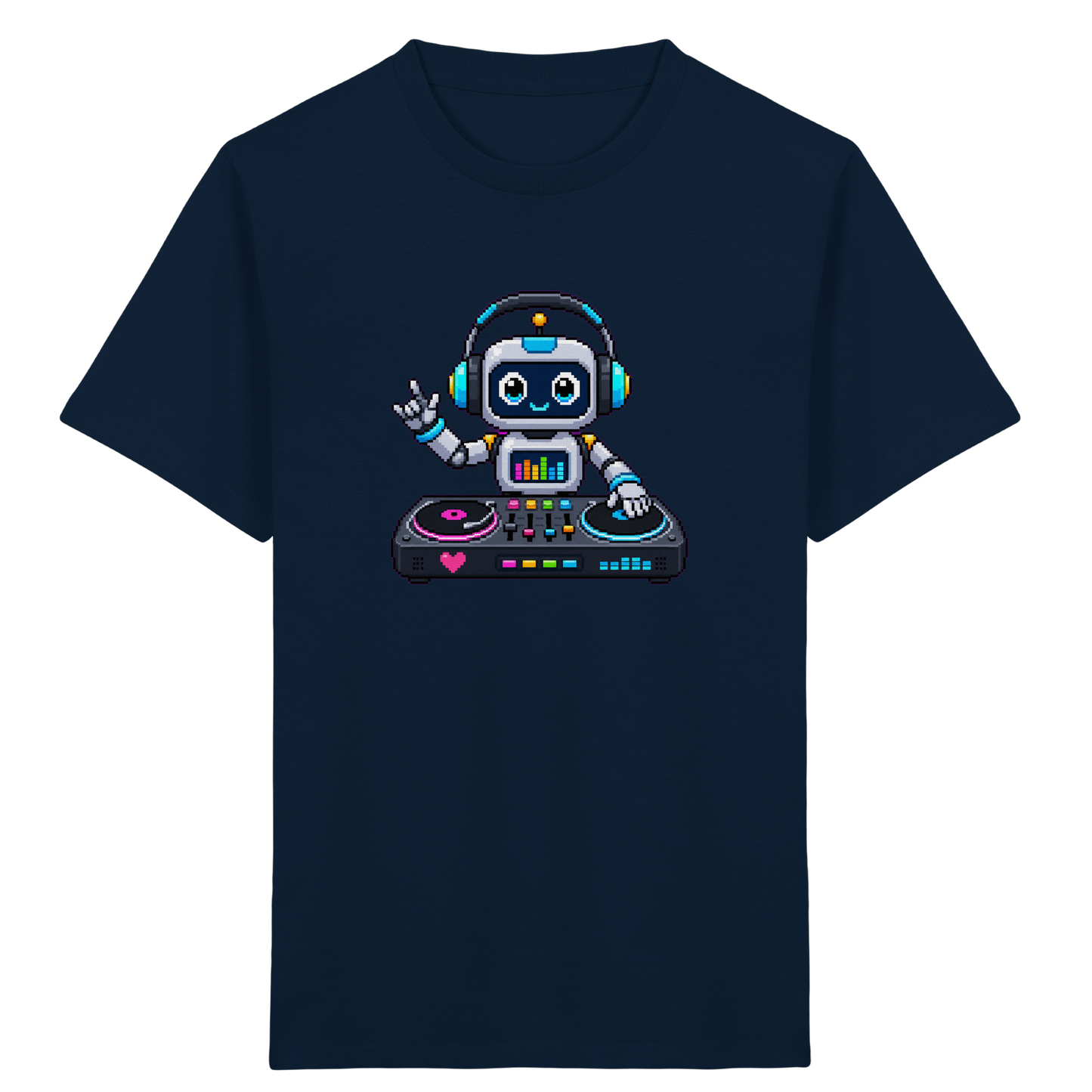 Pixel Roboter DJ: Buntes Kinder T-Shirt - Kinder T-Shirt