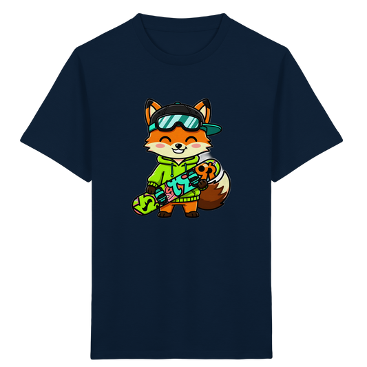 Fuchs Skateboard T-Shirt: Cooles Design - Kinder Bio T-Shirt