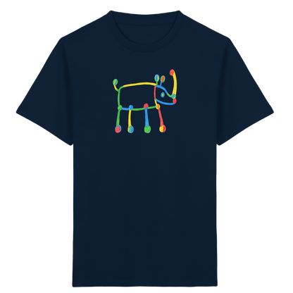Buntes Farbpunkt Nashorn Shirt - Kinder Bio T-Shirt