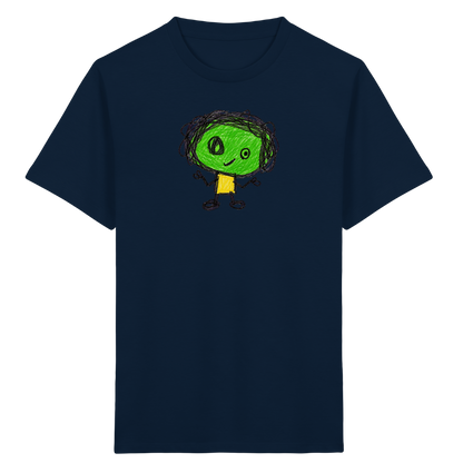 Kritzelkopf mit Zopfkranz - Kinder Bio T-Shirt